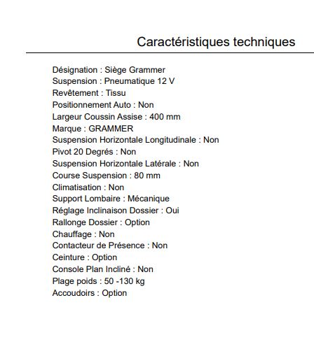 SIEGE GRAMMER PNEUMATIQUE (SG2)C
