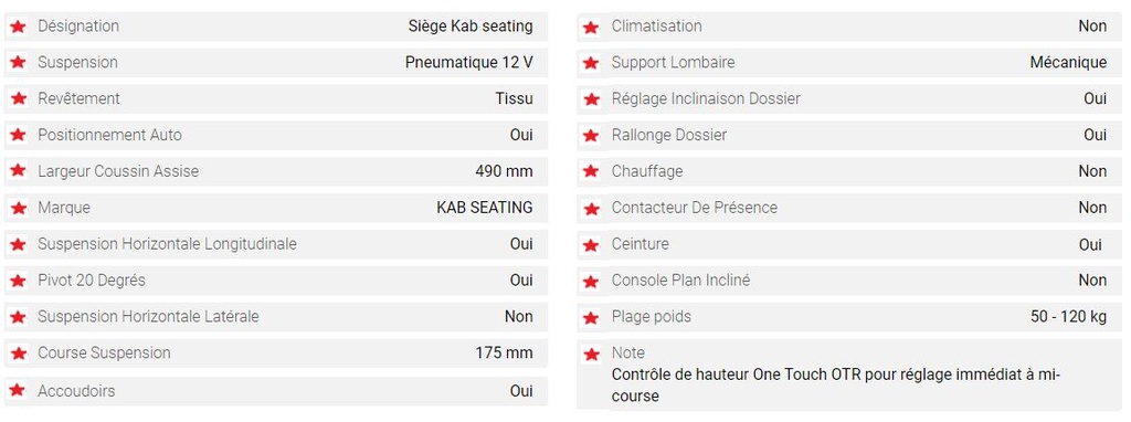 SIEGE KABSEATPIVOT 20° 
