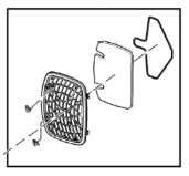 [AL209810A] Calandre de filtre d habitacle (RH)