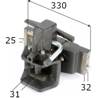 [AL222035B] Attache Automatique Sauermann (Echelle 330mm, Axe=31mm) AL205360 AL205361 AL160391